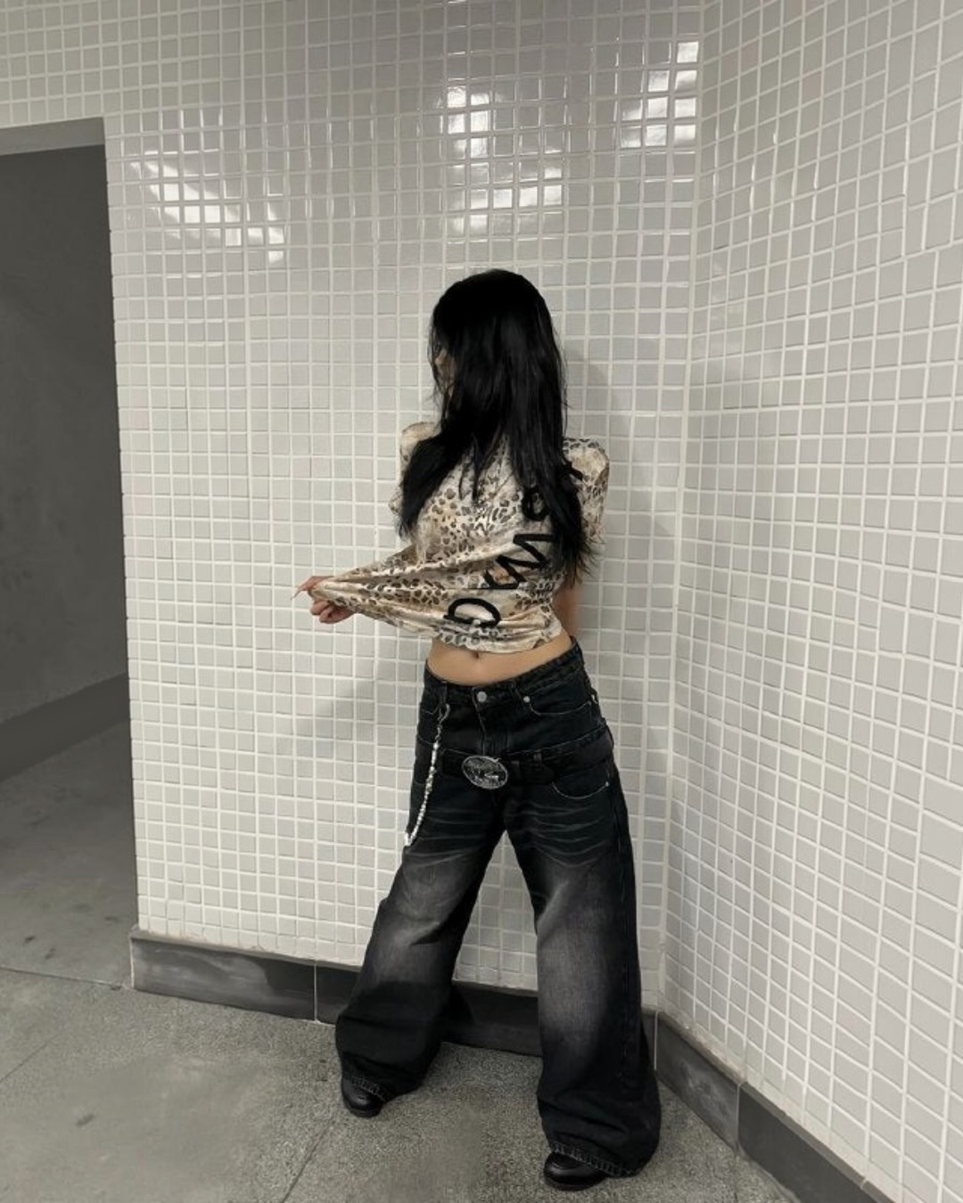 Leopard Henley Tee