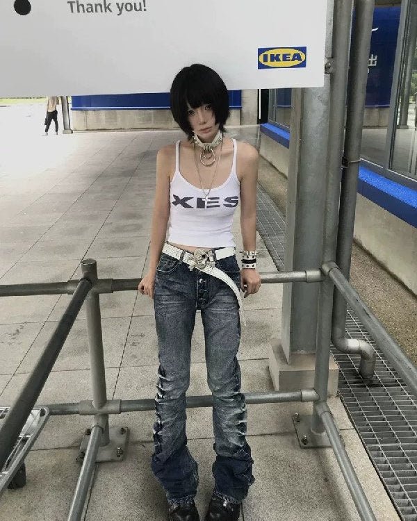 NoE Crack Flared Jeans - SWAGLAB