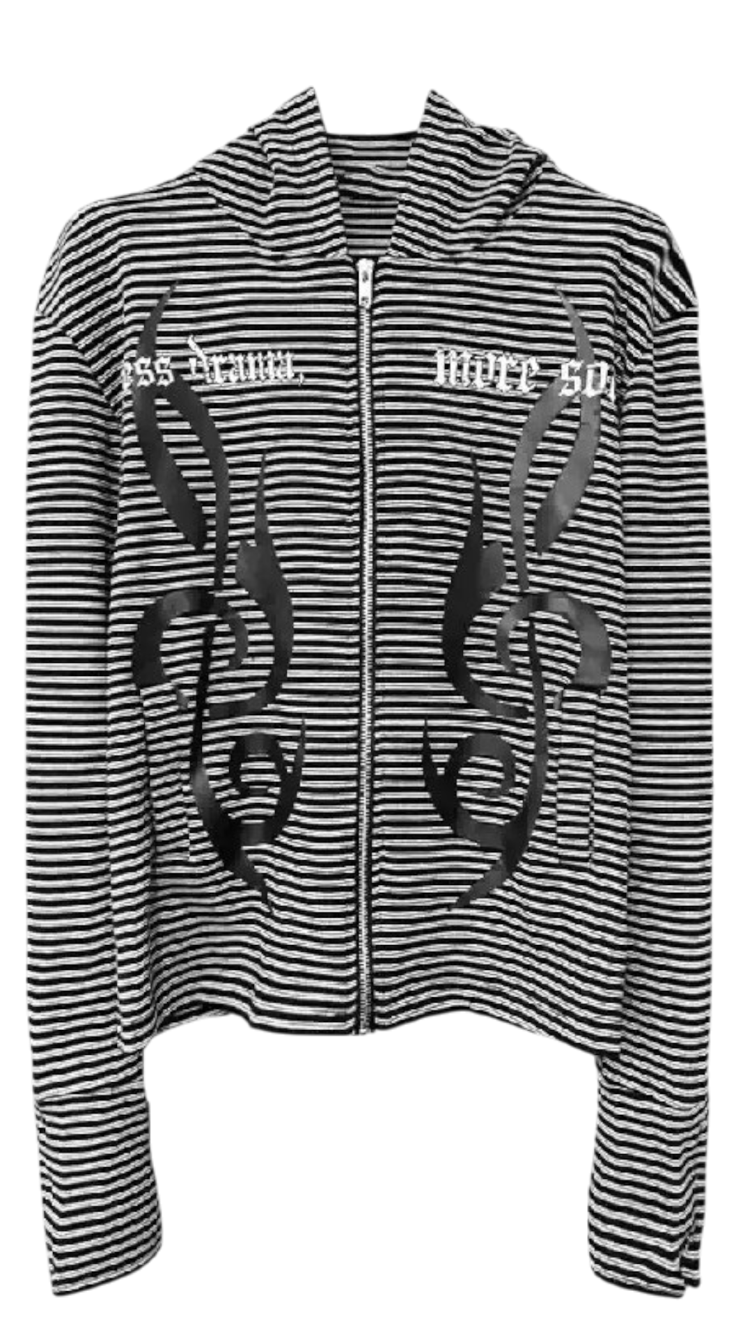 Totem Striped Zip-Up Hoodie