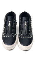 Studded Zip Skate Sneakers