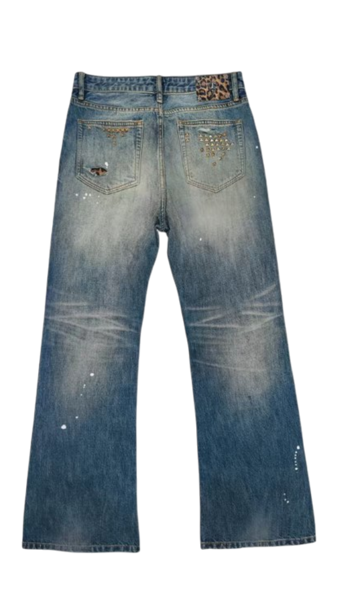 Leopard Flare Denim