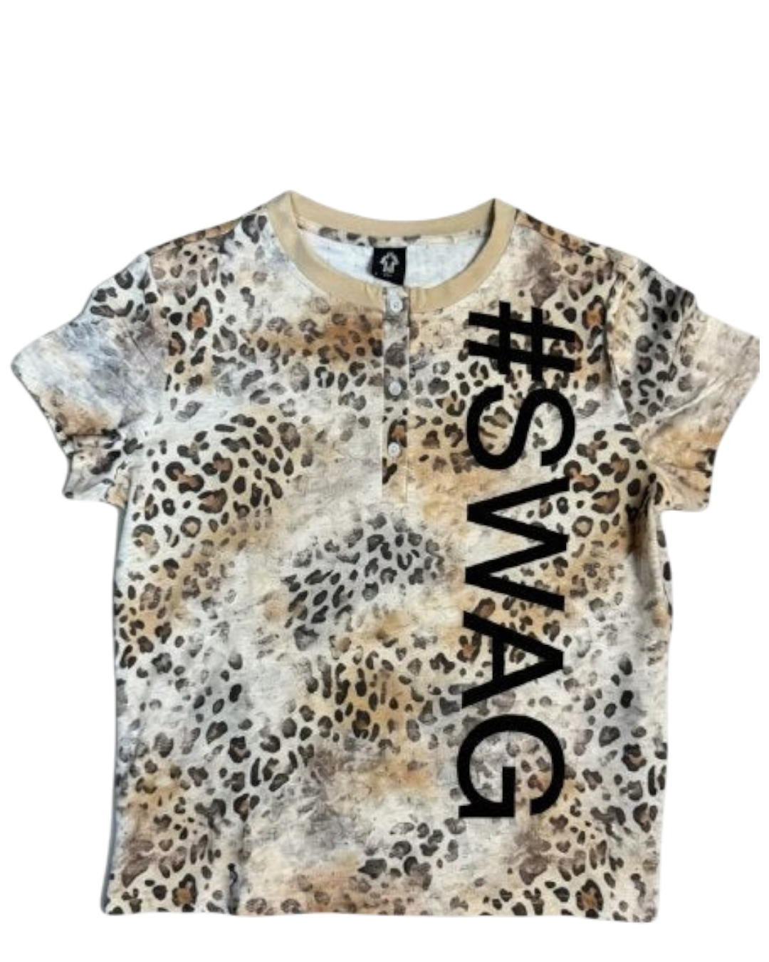 Leopard Henley Tee