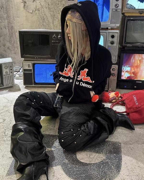 LCE Devil Cropped Zip Hoodie - SWAGLAB
