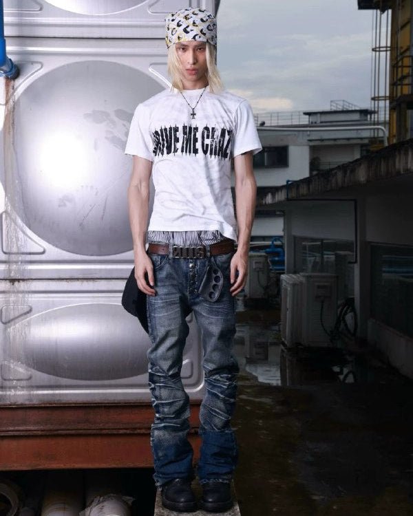 NoE Crack Flared Jeans - SWAGLAB
