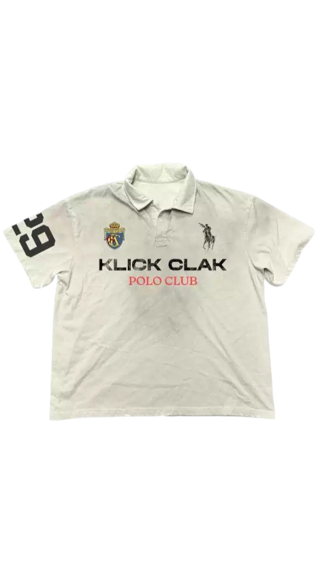 KLICK CLAK Distressed Polo Tee