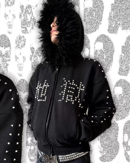 BORN1NH3LL Zip Hoodie - SWAGLAB