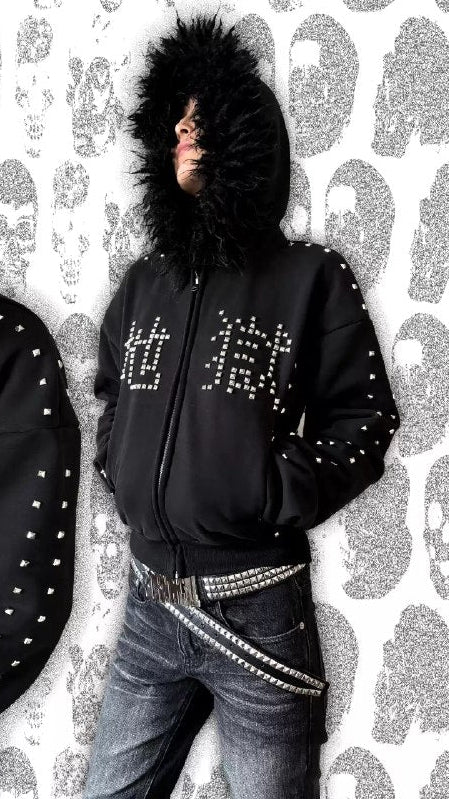 BORN1NH3LL  Zip Hoodie