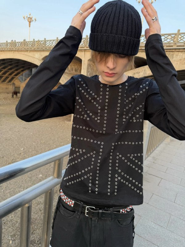 no E mosen Studded Long Sleeve