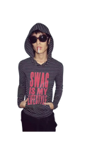 “Swag Lifestyle” Striped hoodie