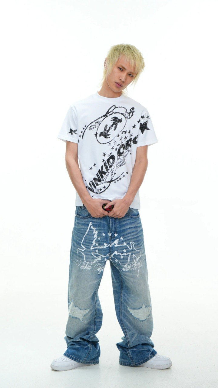 Sidewing Double Dove Baggy Jeans
