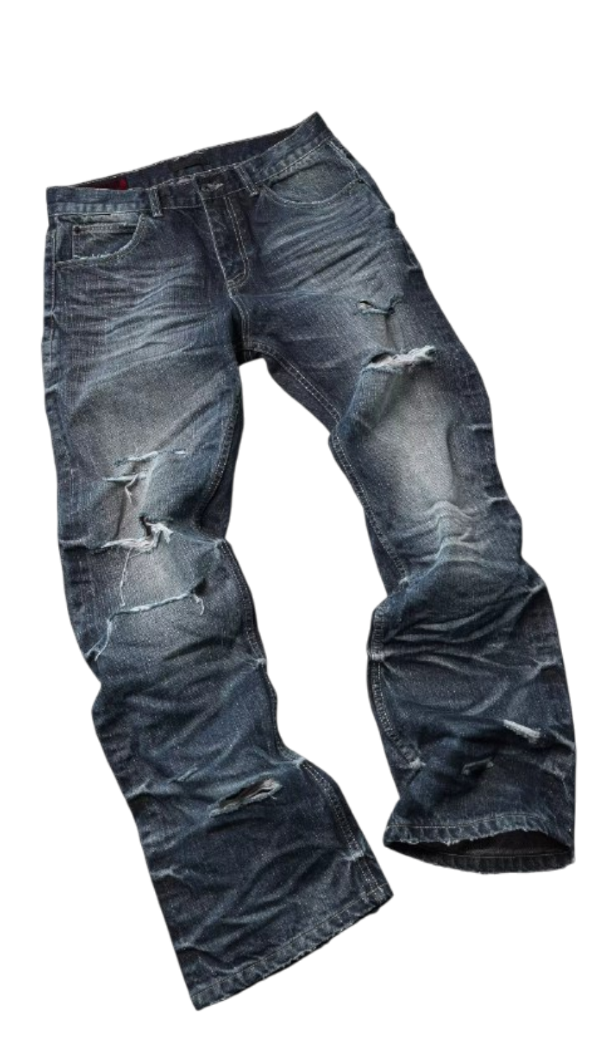 Distressed Flared Jeans