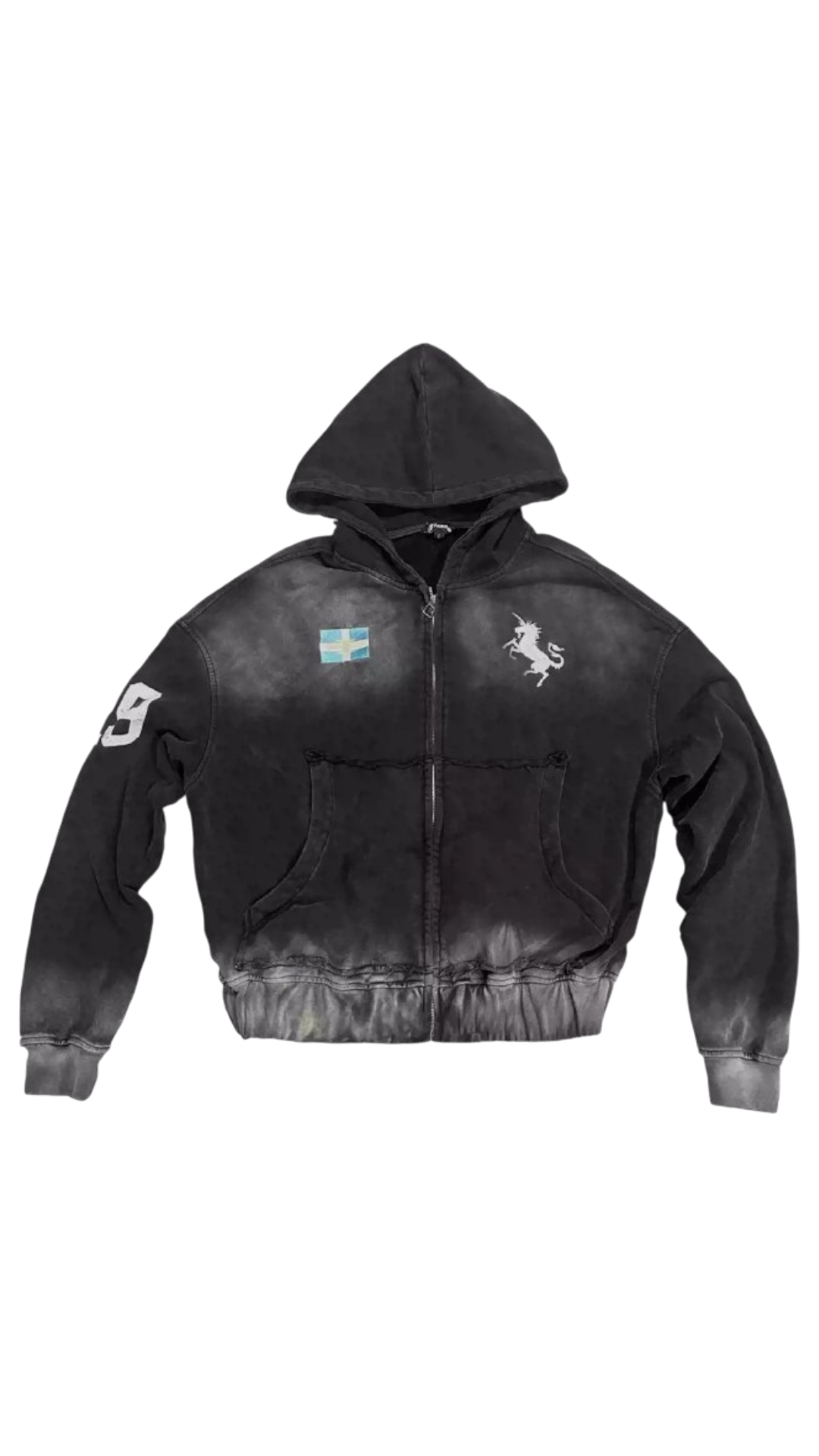 KLICK CLAK Washed Zip Hoodie