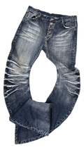 NoE Ripple Crack Flared Jeans