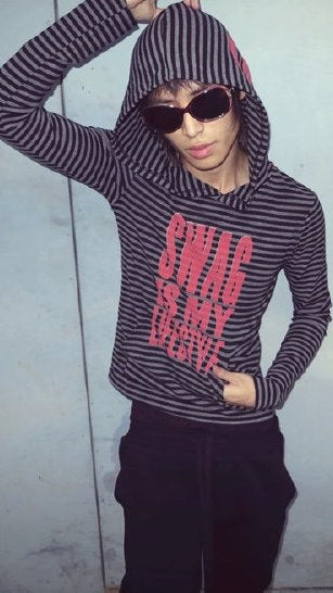 “Swag Lifestyle” Striped hoodie