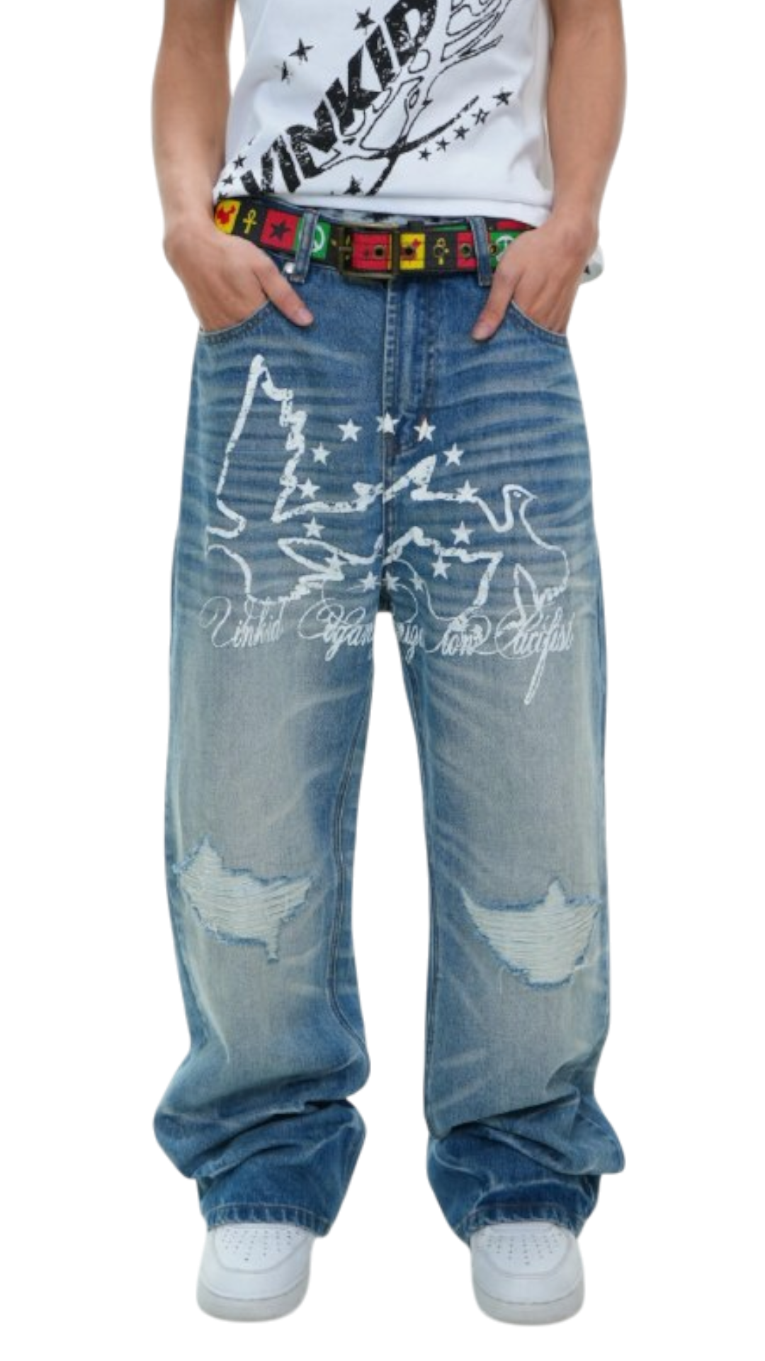 Sidewing Double Dove Baggy Jeans