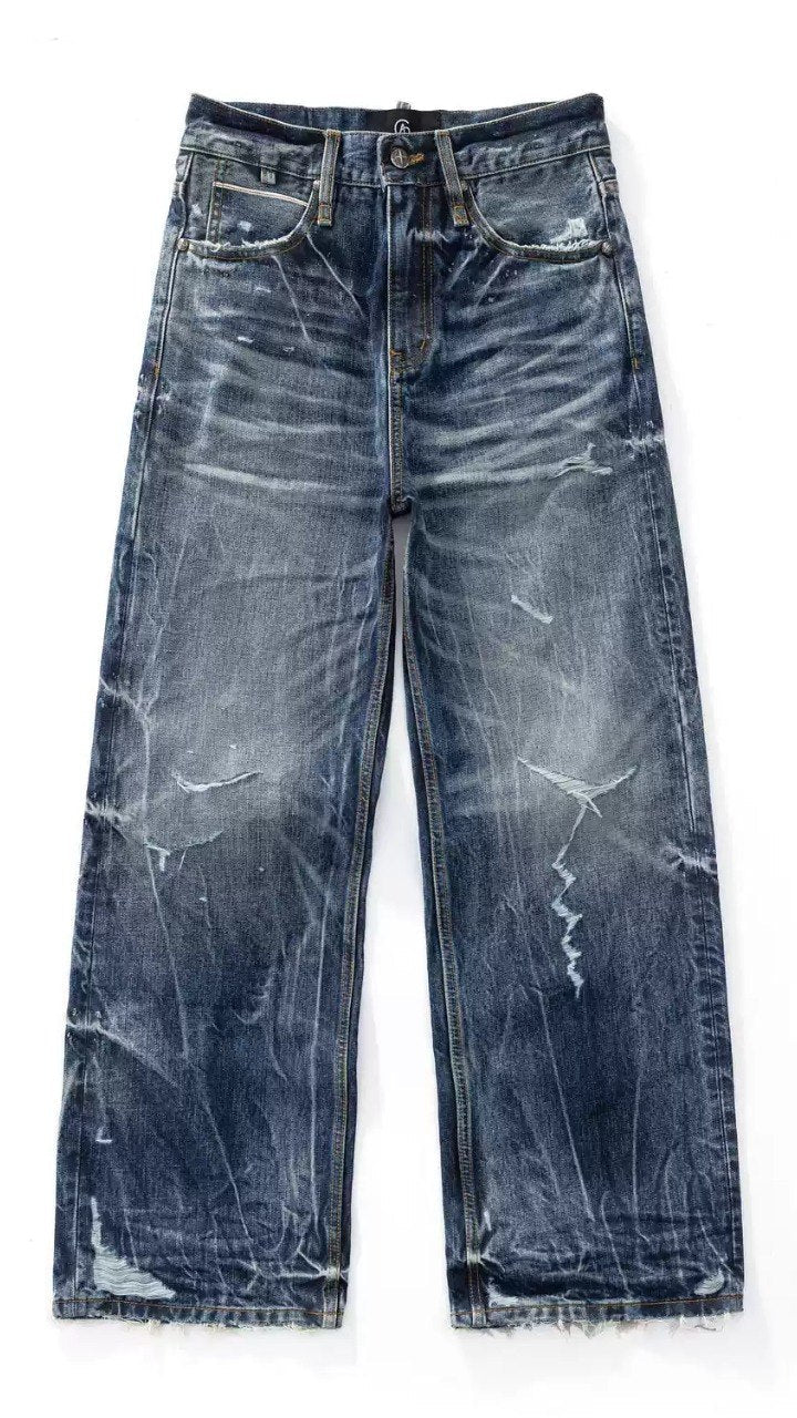 AG Distressed Baggy Jeans