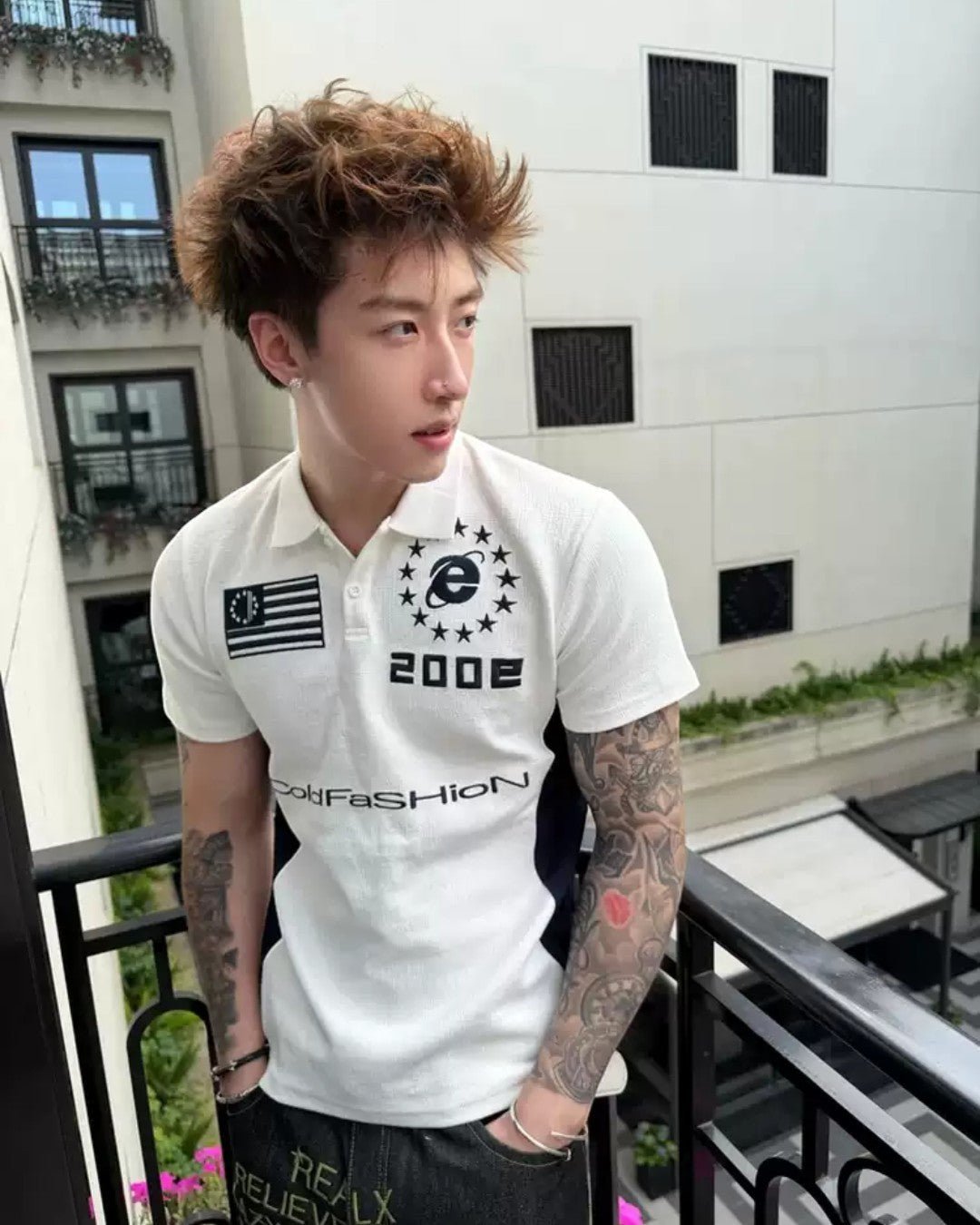 ColdAsia 26SS 2002 Embroidered Polo Shirt - SWAGLAB