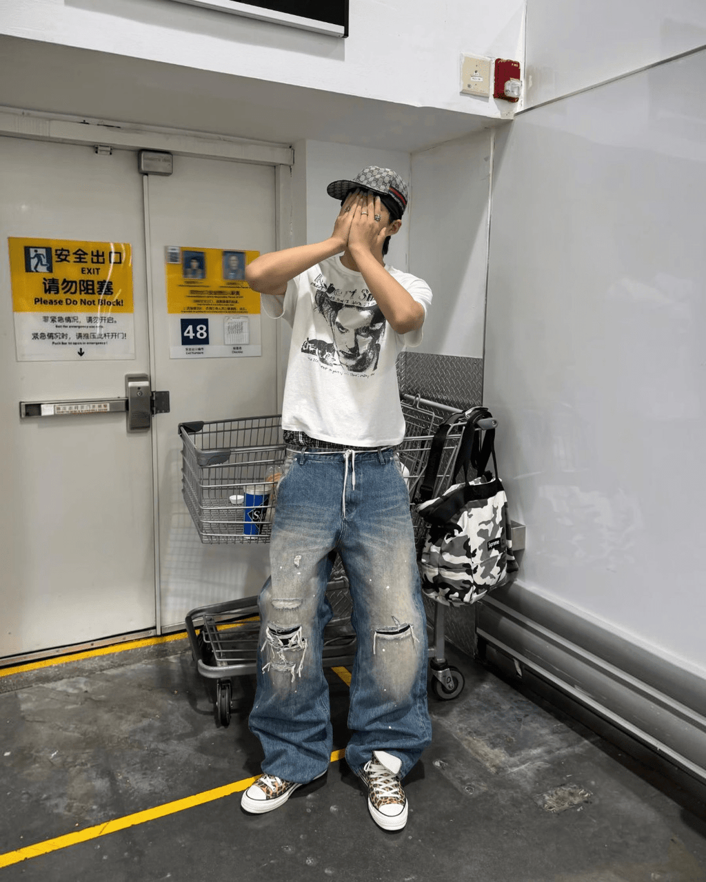 NumbAsia Patch Baggy Jeans - SWAGLAB