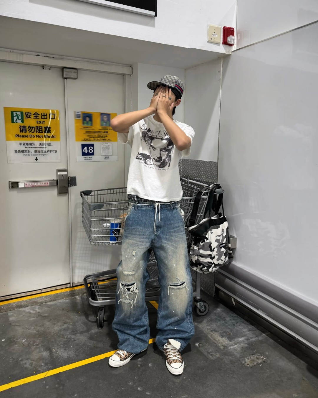 NumbAsia  Patch Baggy Jeans