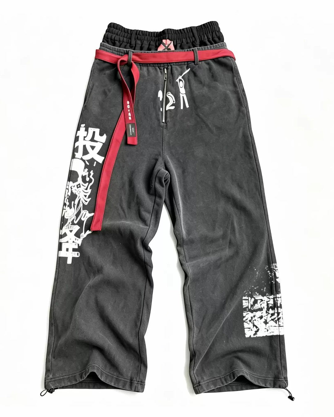 INTOWANG Double-Waist Baggy Pants - SWAGLAB
