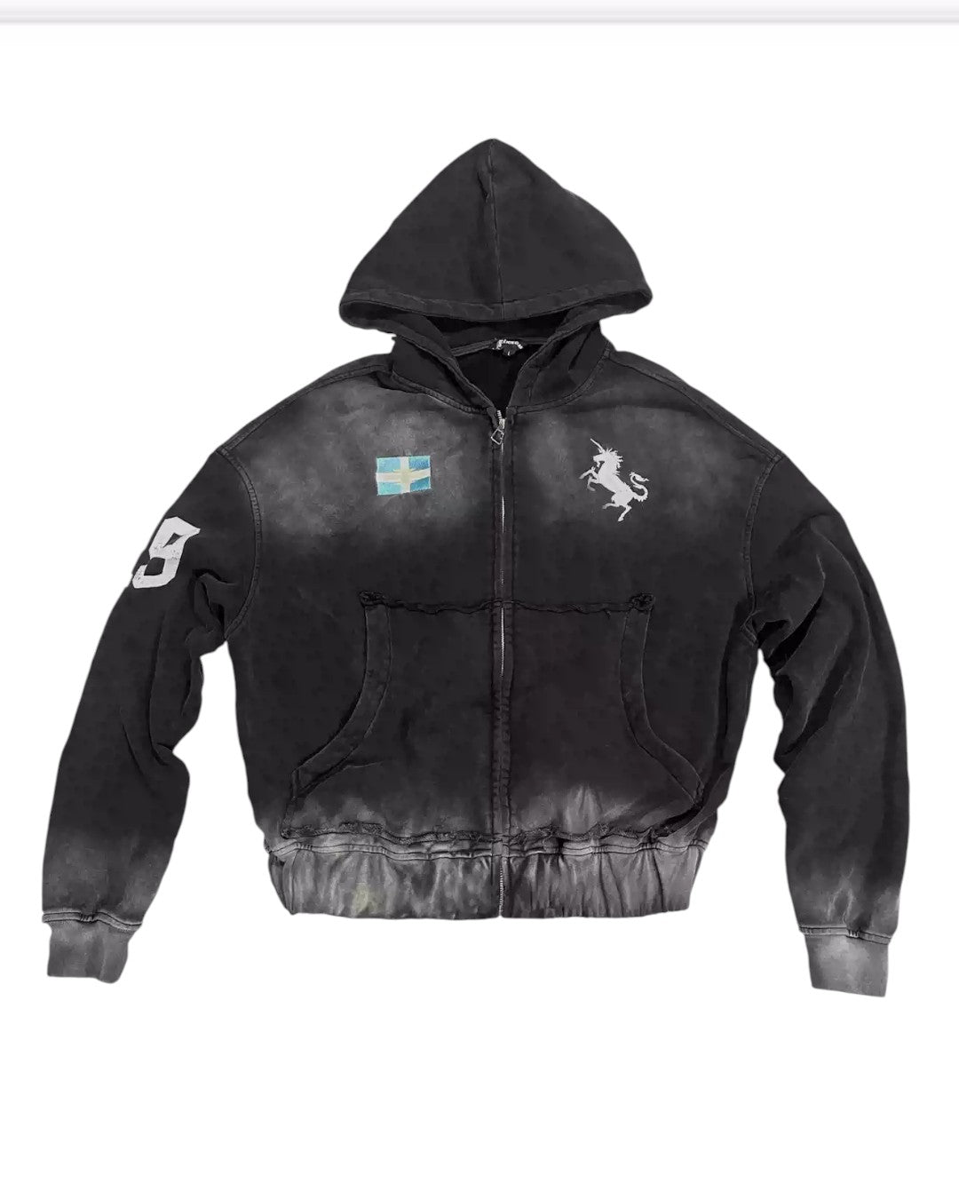 KLICK CLAK Washed Zip Hoodie