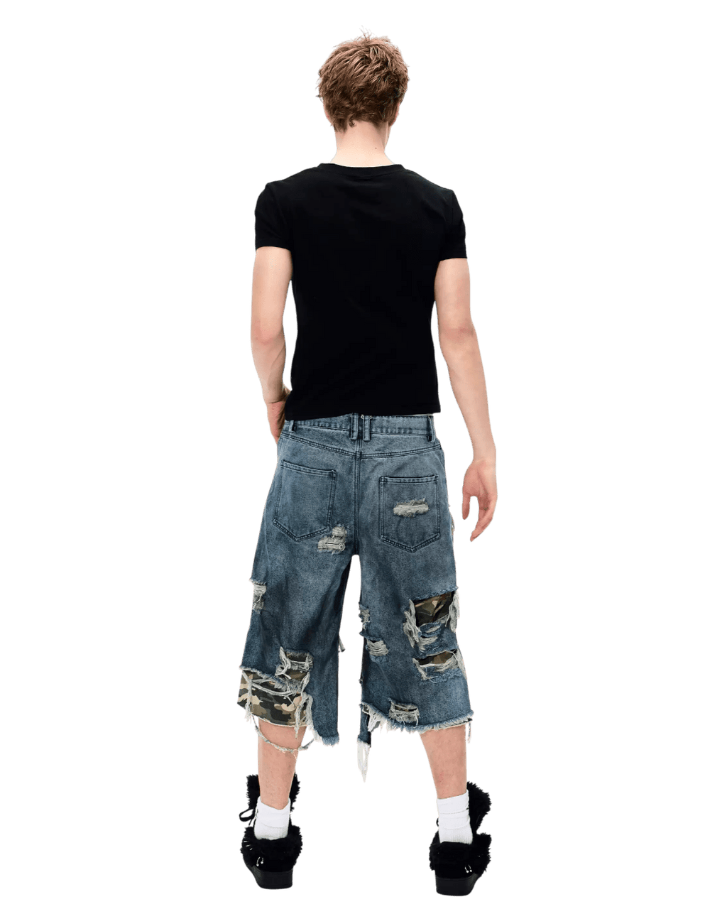 FORTH3EX Patchwork Denim Shorts - SWAGLAB