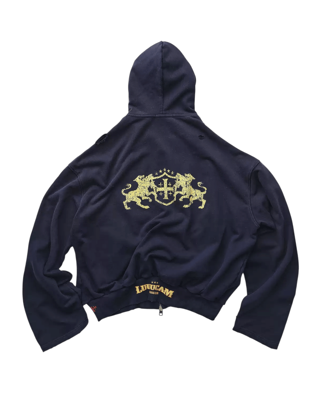 LUUUCAM Blue Zip Hoodie - SWAGLAB