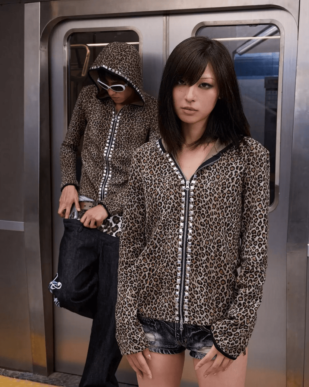 NumbAsia Leopard Zip Hoodie - SWAGLAB