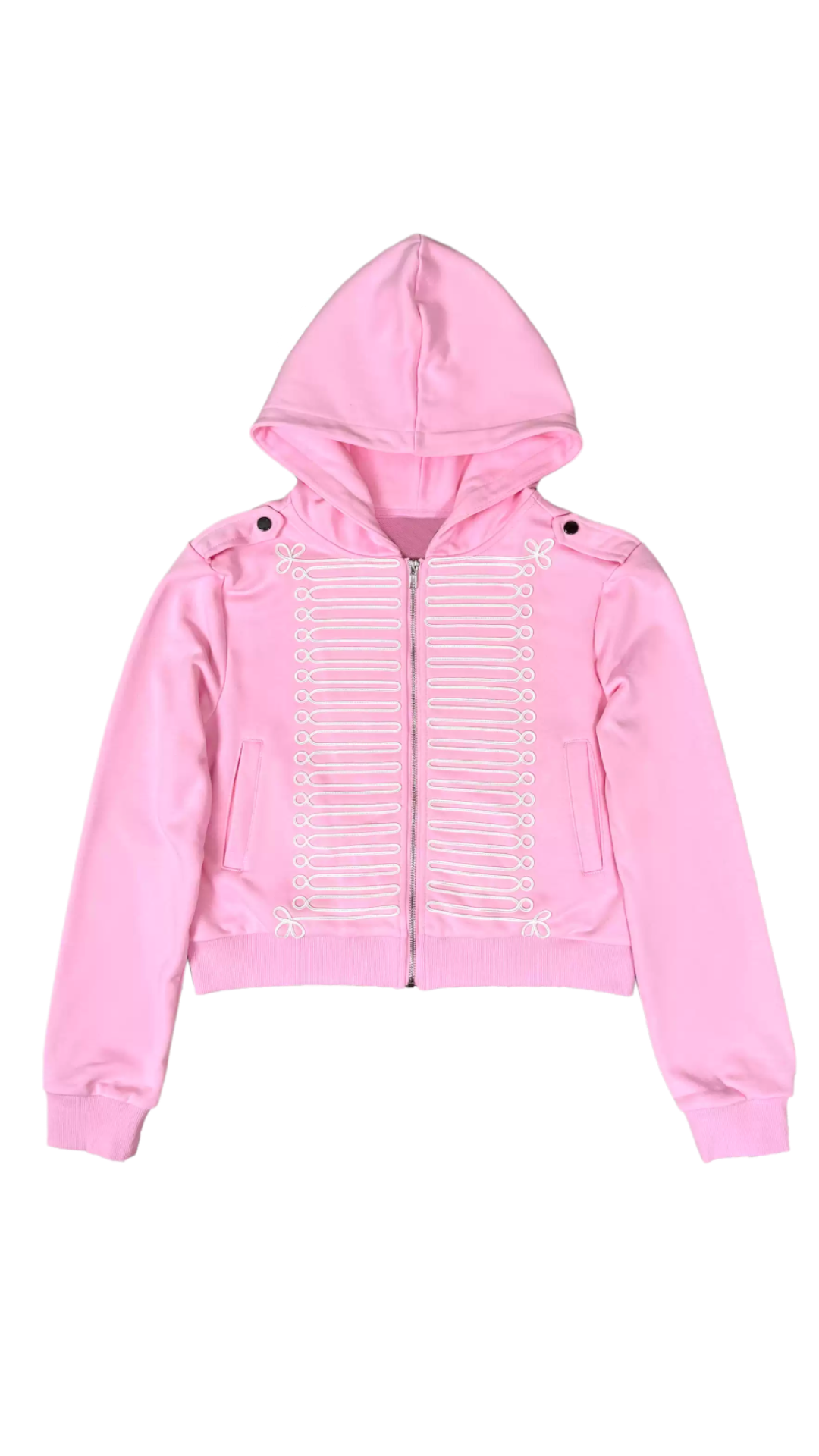 Military Trim Zip Hoodie