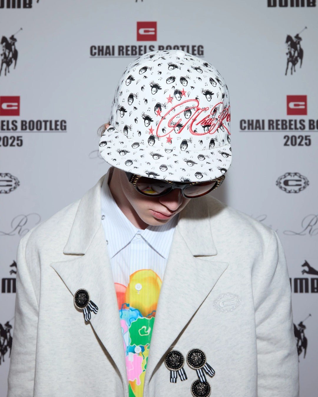 CHAI 25AW Rebels Star Graphic Leather Snapback Cap - SWAGLAB