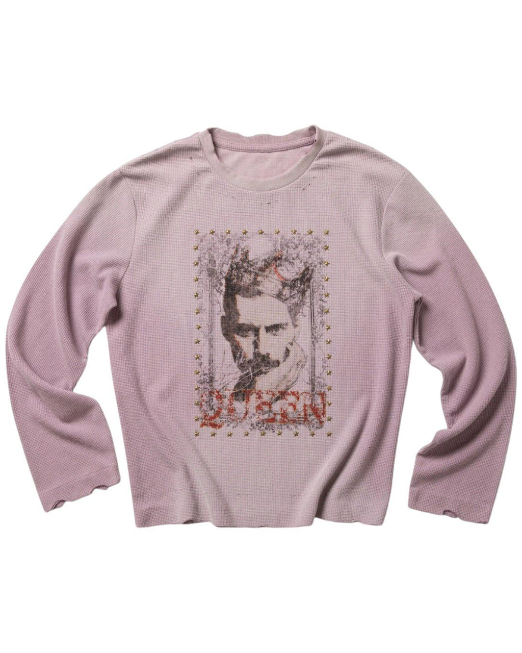 Wenfeng Li 26FW Rock Band Rhinestone Waffle Long-Sleeve Tee - SWAGLAB