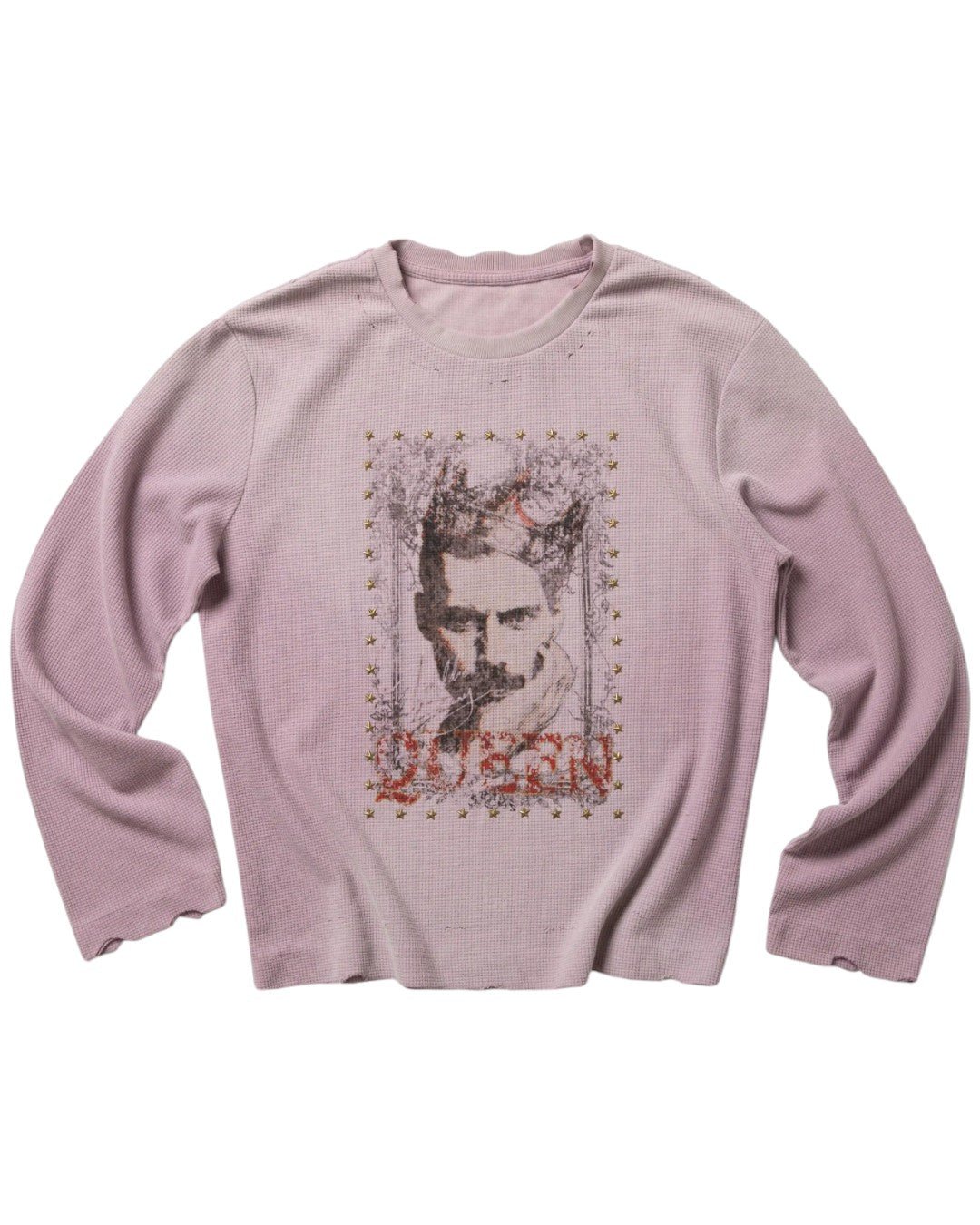 Wenfeng Li 26FW Rock Band Rhinestone Waffle Long-Sleeve Tee - SWAGLAB