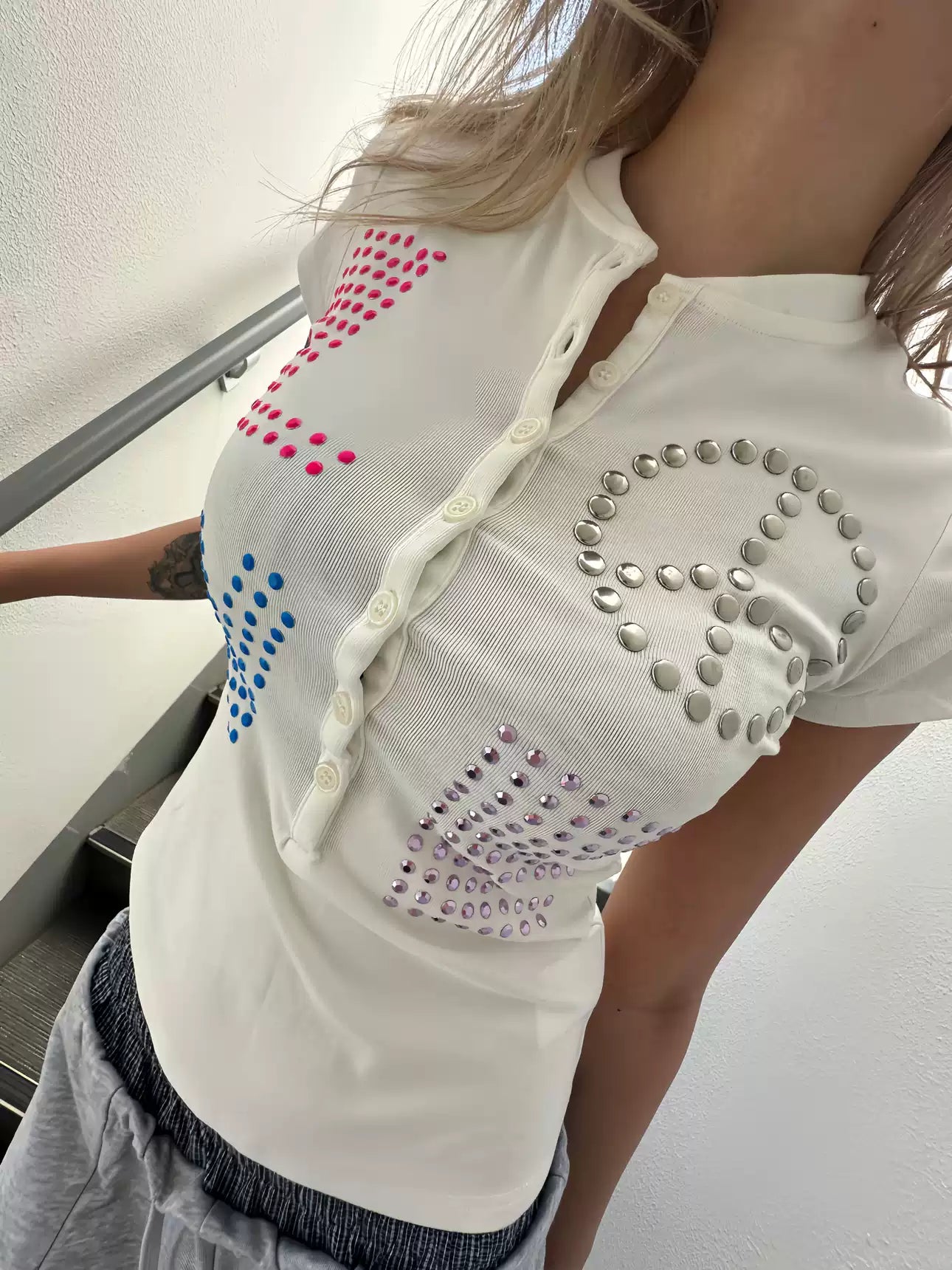 Love Henley Baby Tee
