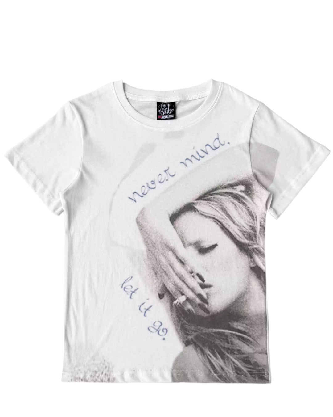 CHAI 26SS Kate Moss Portrait Slogan Vintage Graphic Tee - SWAGLAB