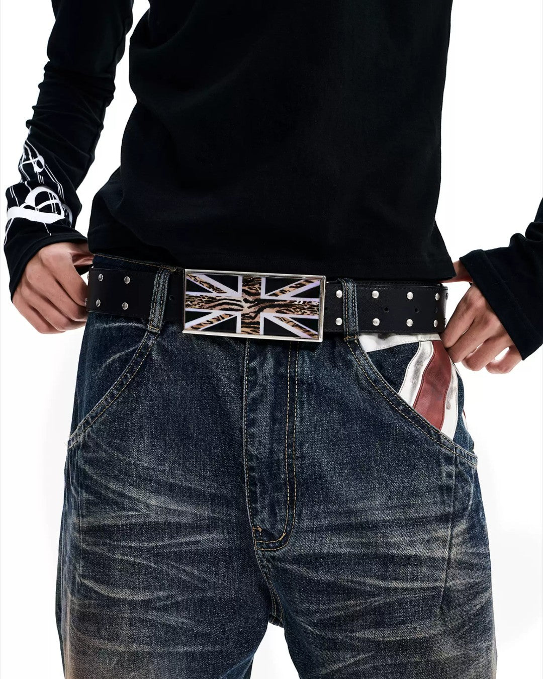 SEE Graphic Buckle Belt
