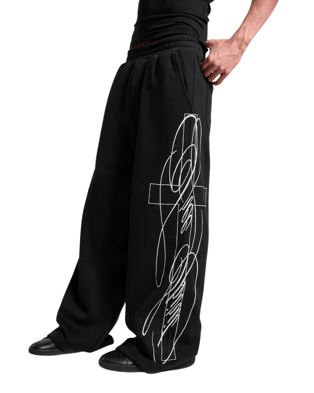 NoE Embroidered Baggy Sweatpants - SWAGLAB