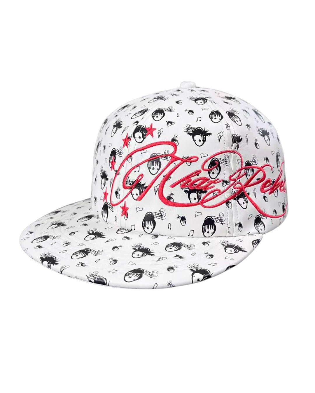 CHAI 25AW Rebels Star Graphic Leather Snapback Cap - SWAGLAB