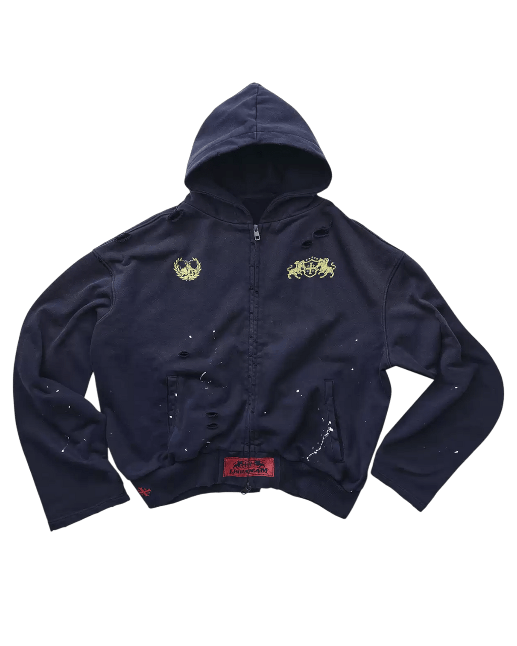 LUUUCAM Blue Zip Hoodie - SWAGLAB