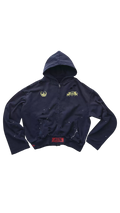 LUUUCAM Washed Blue Zip Hoodie