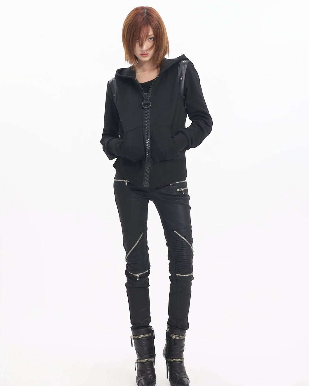 Numb Asia Stud Zip Hoodie - SWAGLAB