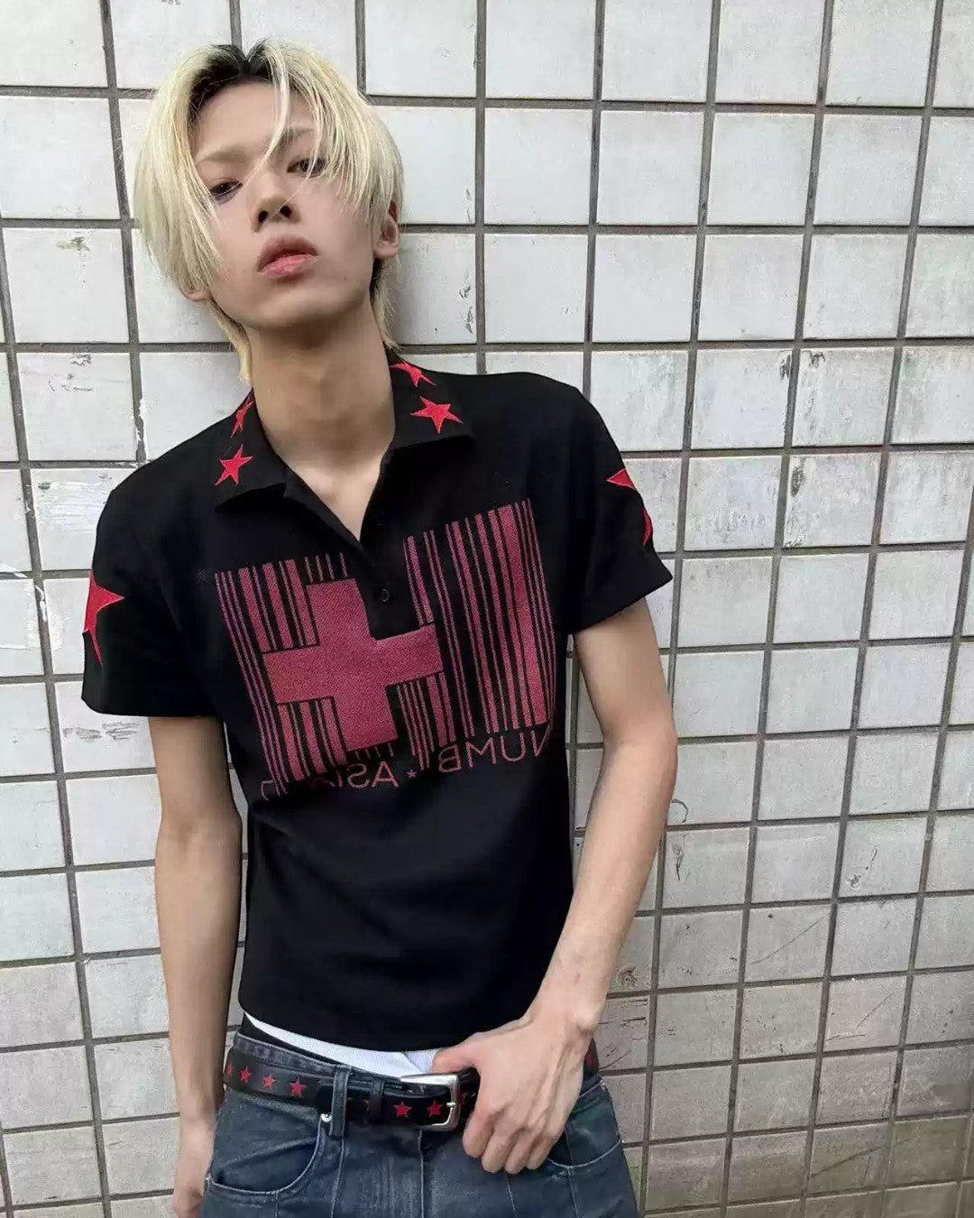 Numb Asia Cross Stripe Polo - SWAGLAB