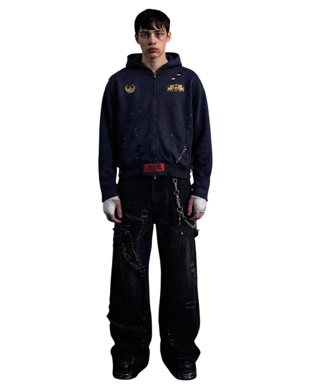 LUUUCAM Blue Zip Hoodie - SWAGLAB