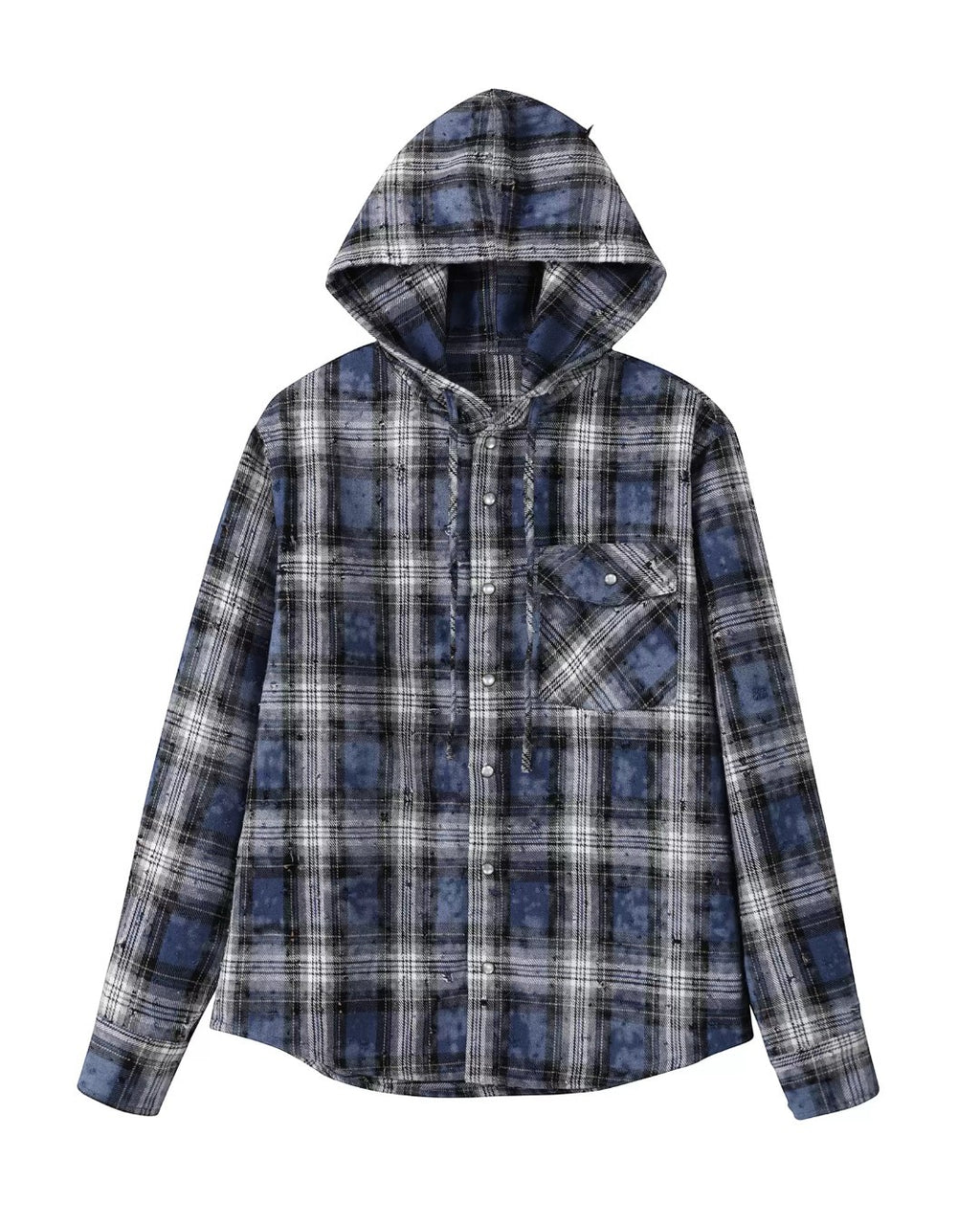 Jerry Club Hooded Plaid Shirt - SWAGLAB