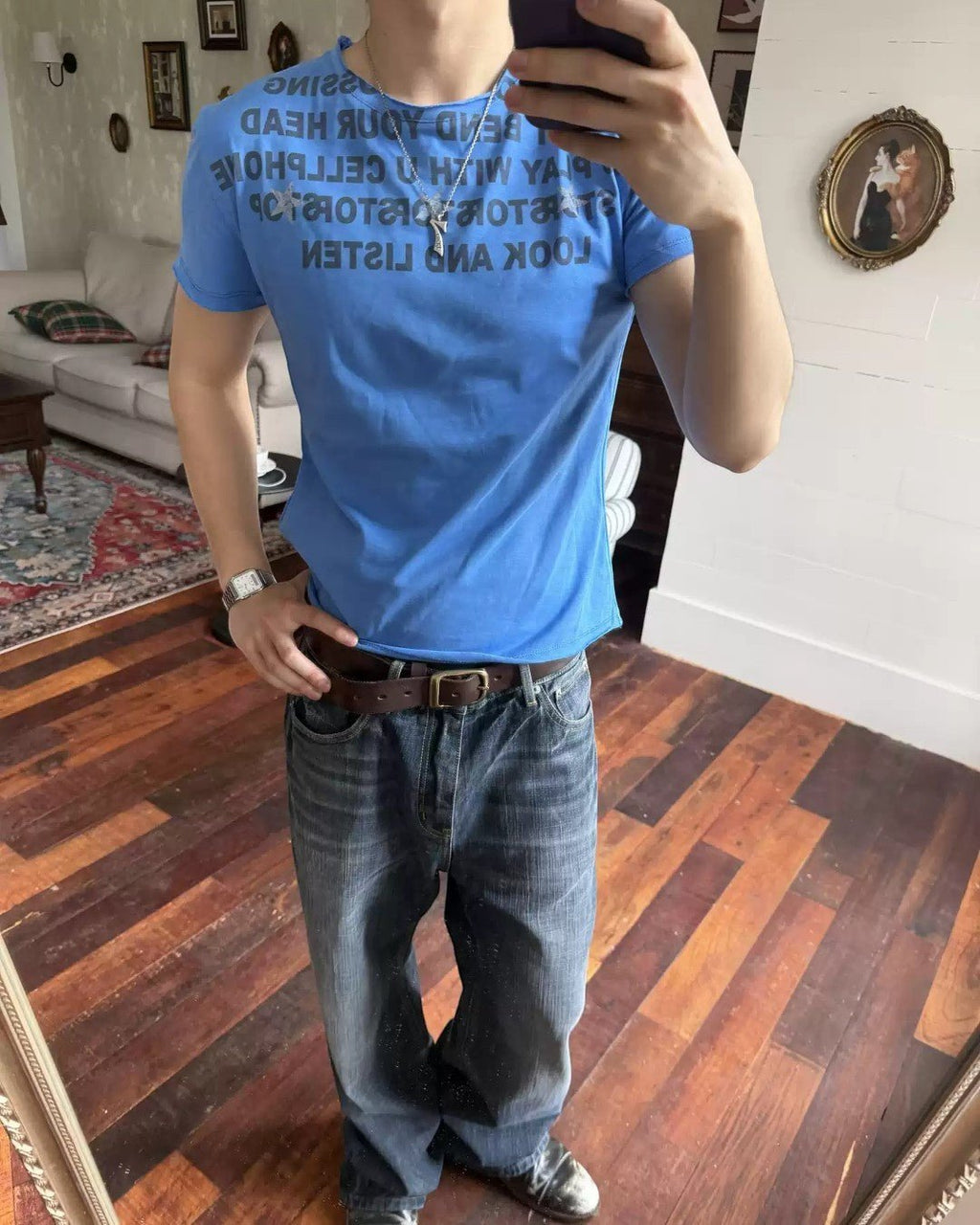 TREclub 26SS Letter Graphic Slub Tee - SWAGLAB