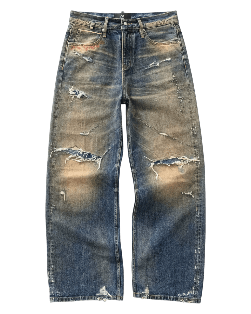 AG Distressed Straight Jeans - SWAGLAB