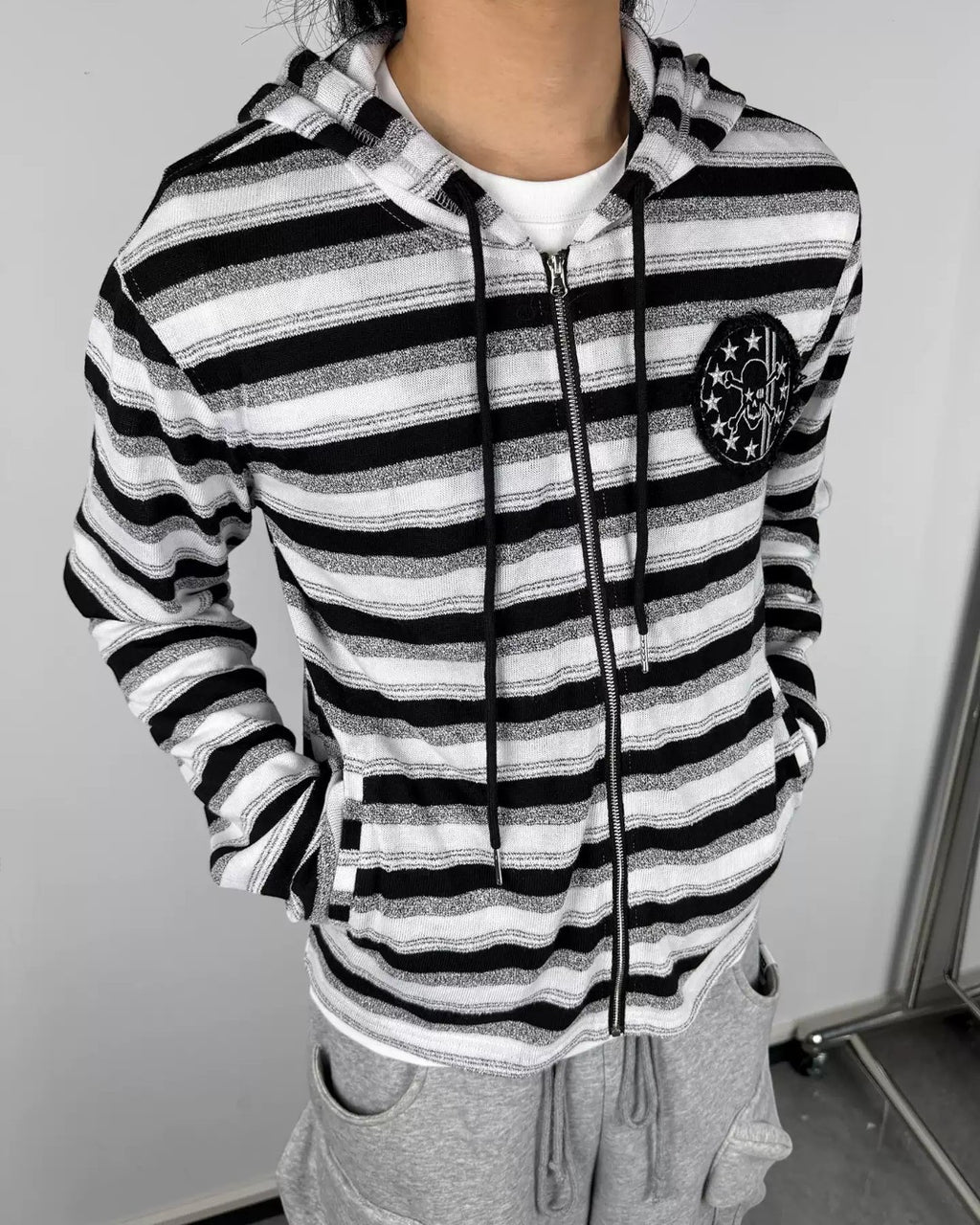 ColdAsia Medal Stripe Zip Hoodie - SWAGLAB