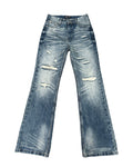 Jerry Club Glacier Distressed Flare Jeans - SWAGLAB