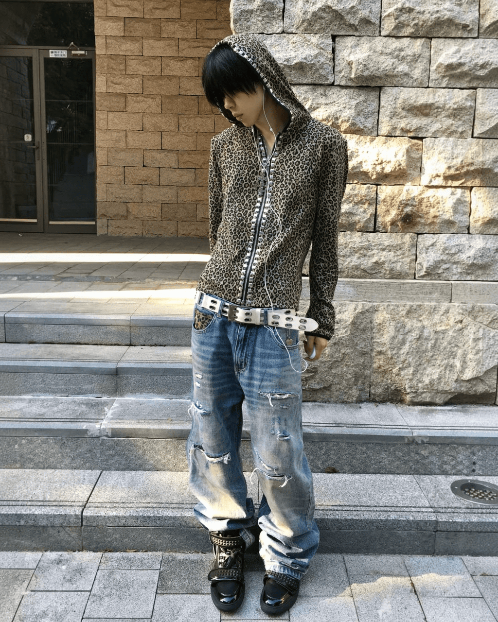 NumbAsia Leopard Zip Hoodie - SWAGLAB