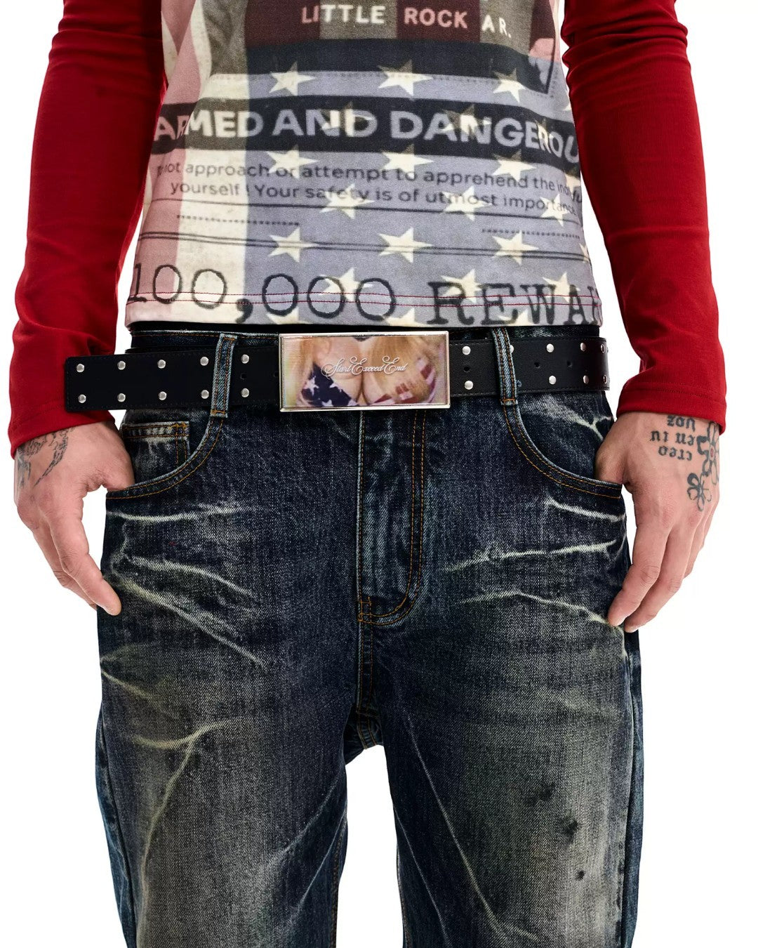 SEE Graphic Buckle Belt