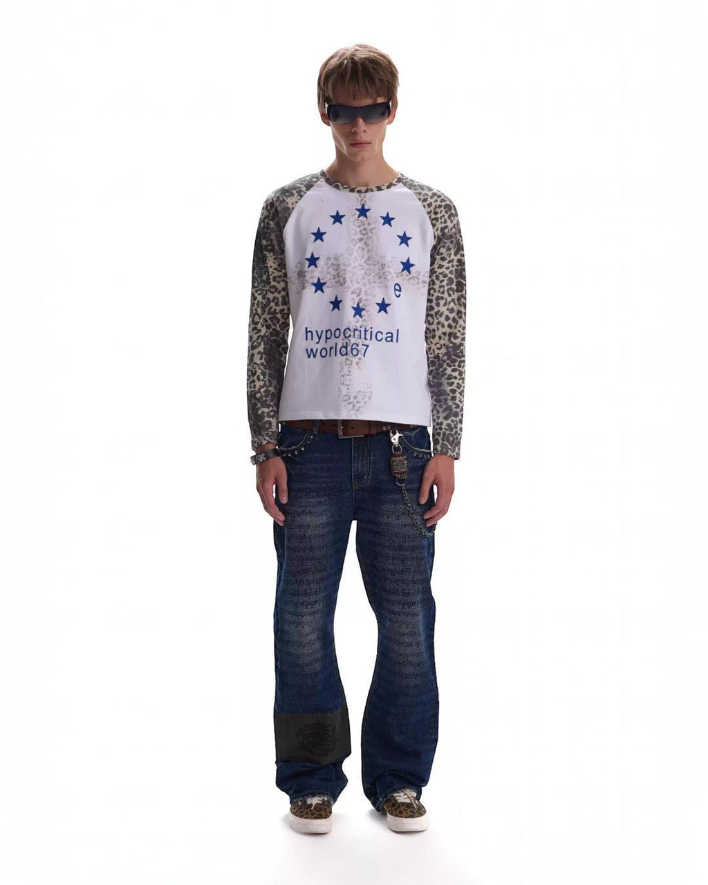 NUMBASIA Leopard Collar Top - SWAGLAB